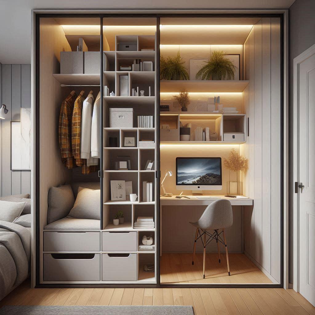 almacenamiento integrado para espacios limitados