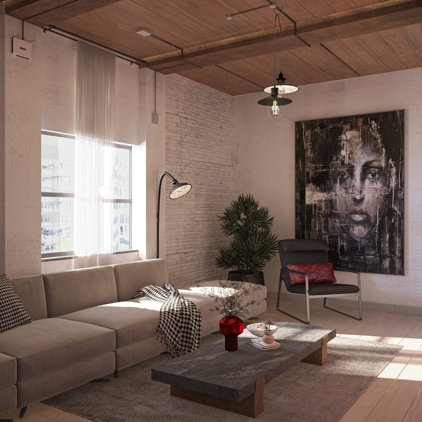 Nave industrial reformada con suelo de resina y oficinas integradas acabadas